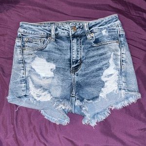 American eagle shorts with rips